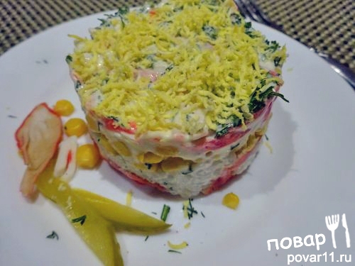 Салат с крабовыми палочками